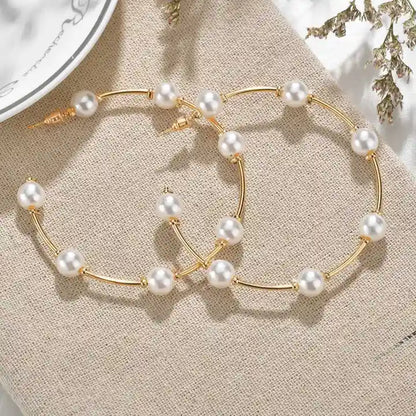 Petra pearl hoops