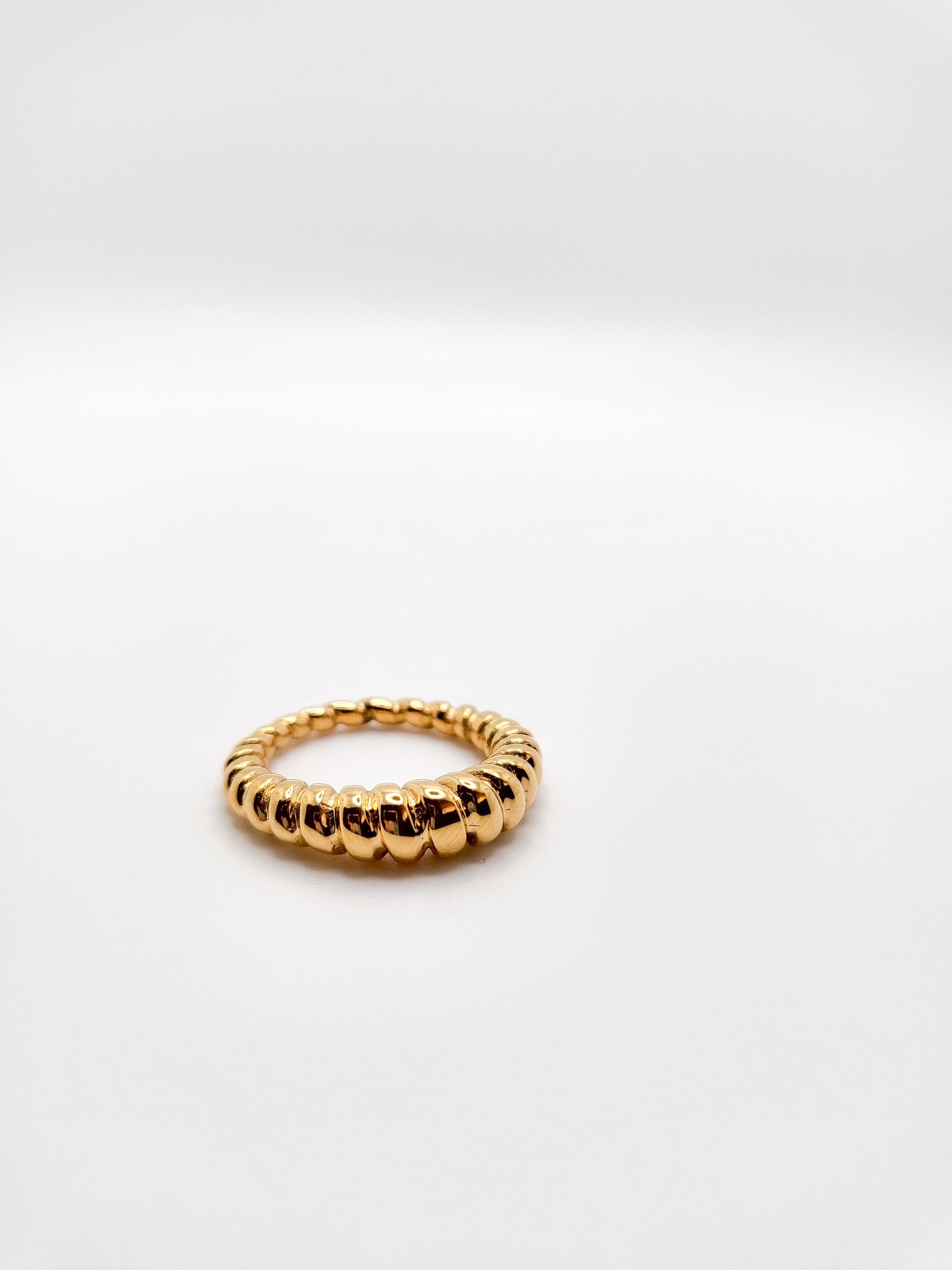 Gold plated twisted knot ring
