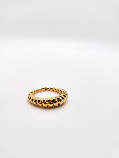 Gold plated twisted knot ring