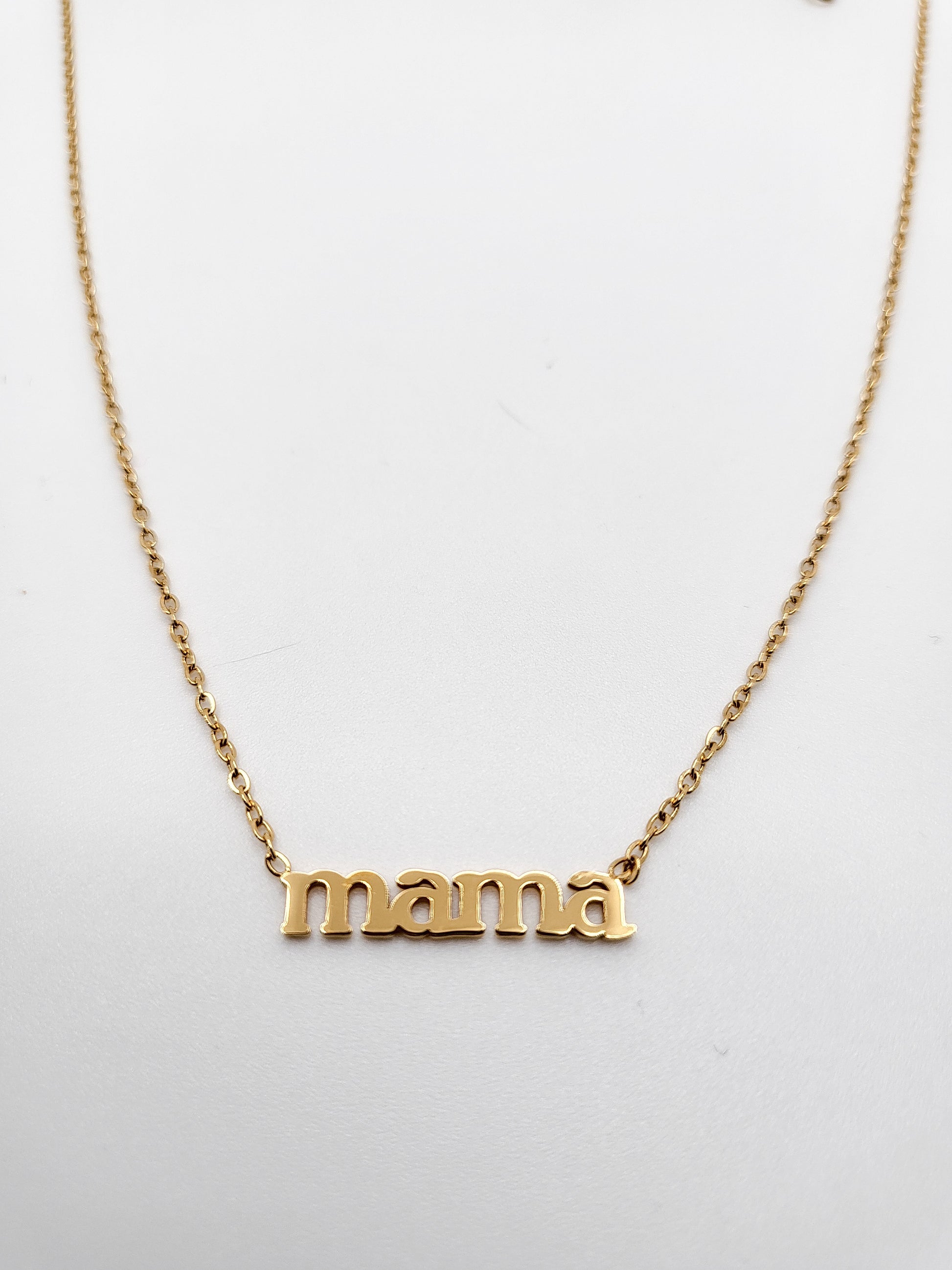 Mama pendant gold plated necklace